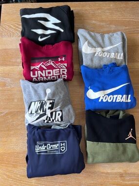 Boys Hoodie Lot. Jordan, Nike, Under Armour. Small/8.